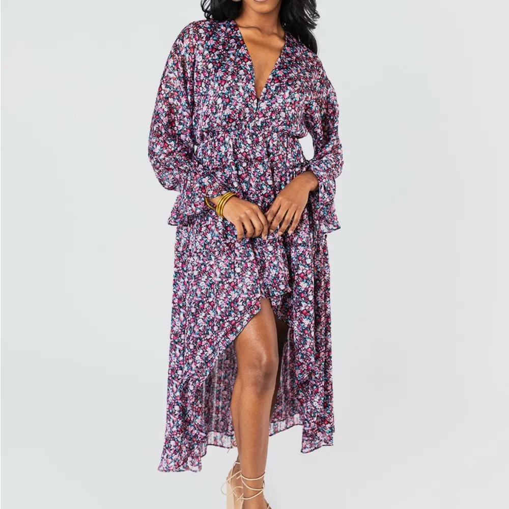 Floral Maxi Dress in Purple by [Brand]
